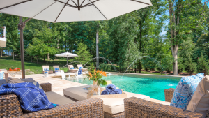 luxury rectangle inground pool