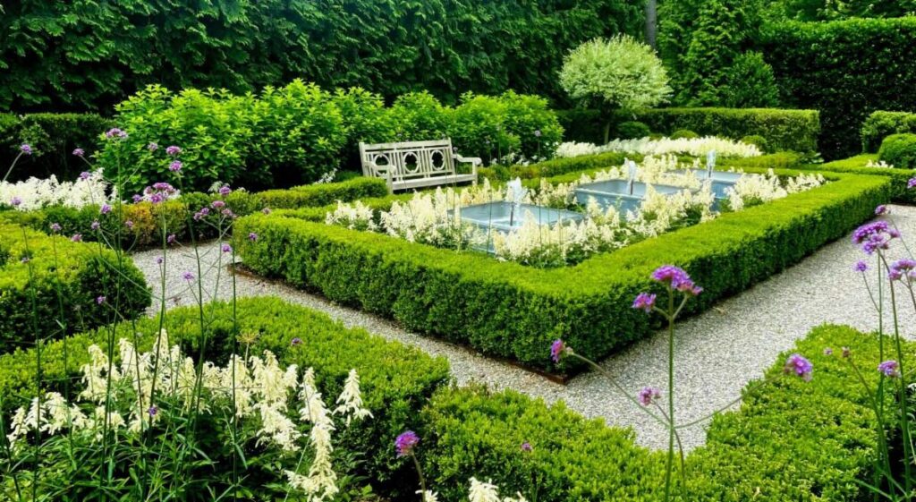 Beautiful outside garden area by the pool in Georgetown