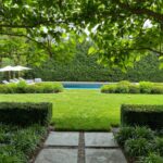 landscaping around a pool